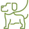An icon of a dog on a lead